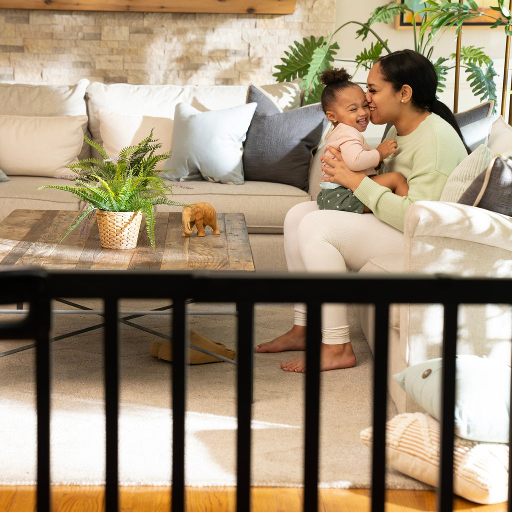 The Stairway 48W Series, Pet and Baby Gate, 30'-48' Wide, 32 Tall - Black