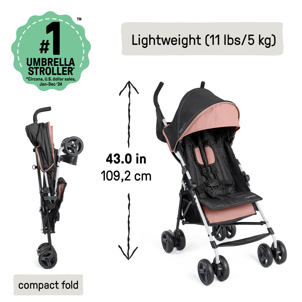 Ingenuity 3Dmini Convenience Stroller, Dusty Rose