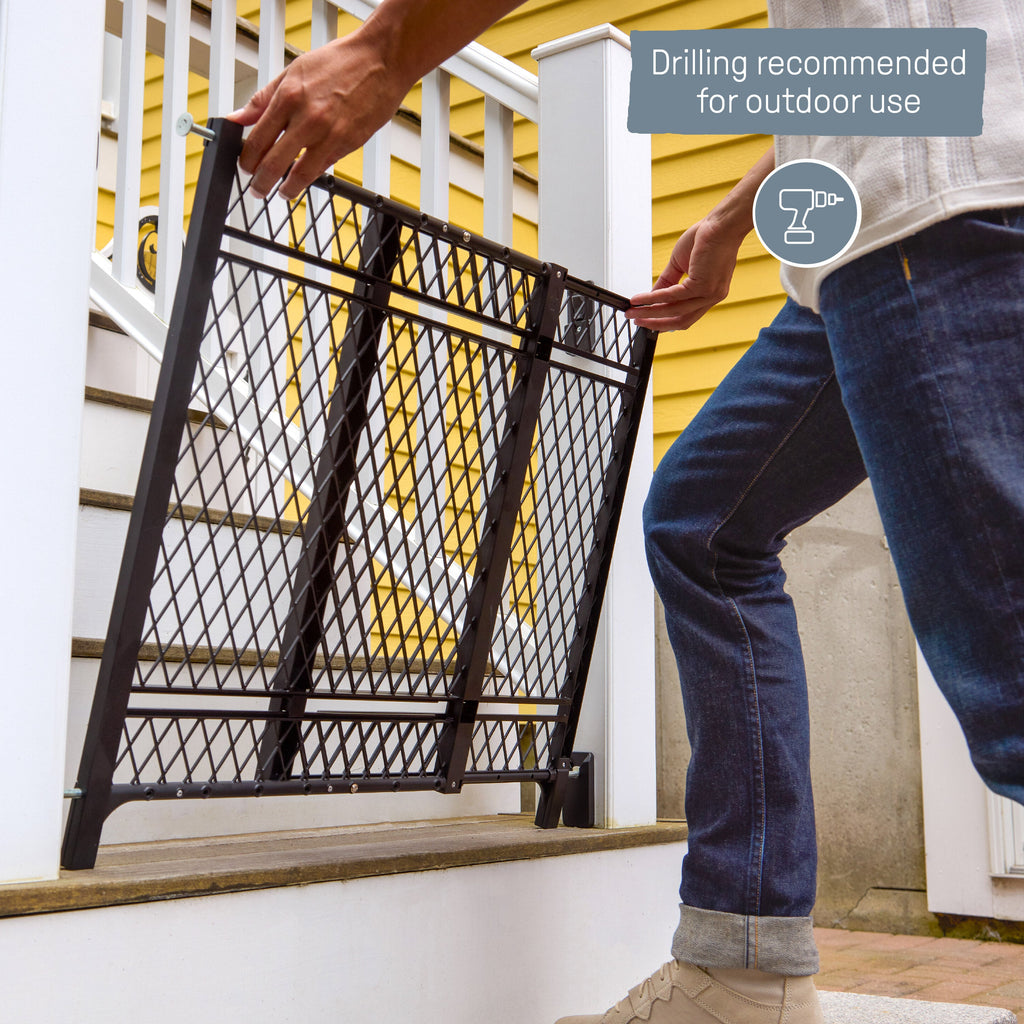 Doorway 42W Series Baby and Dog Gate 2-PK, Openings 23-42 Wide, 24 tall - Galvanized Steel