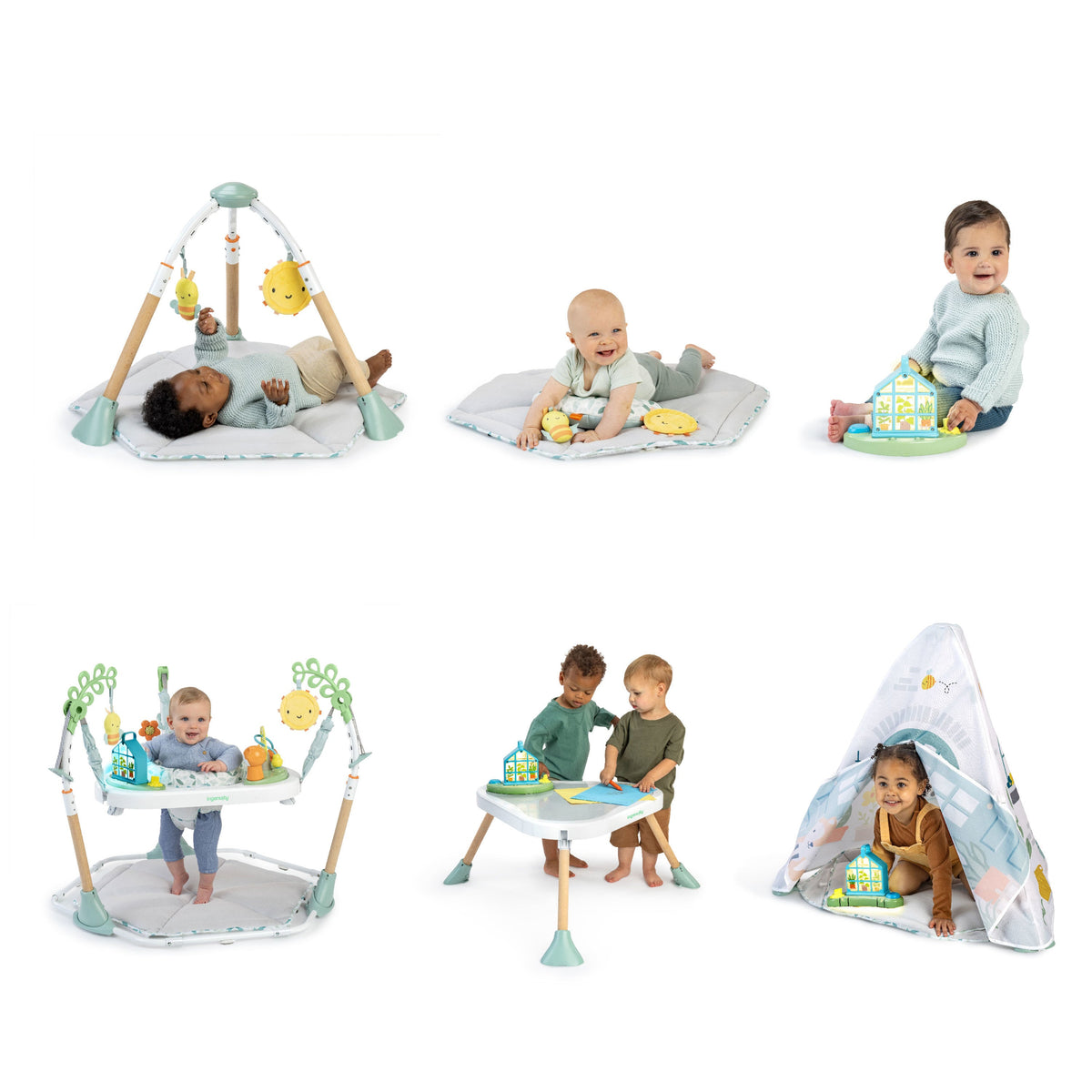 Ingenuity Tummy-to-Toes 6-in-1 Milestone Center, For Ages 0-48 Months