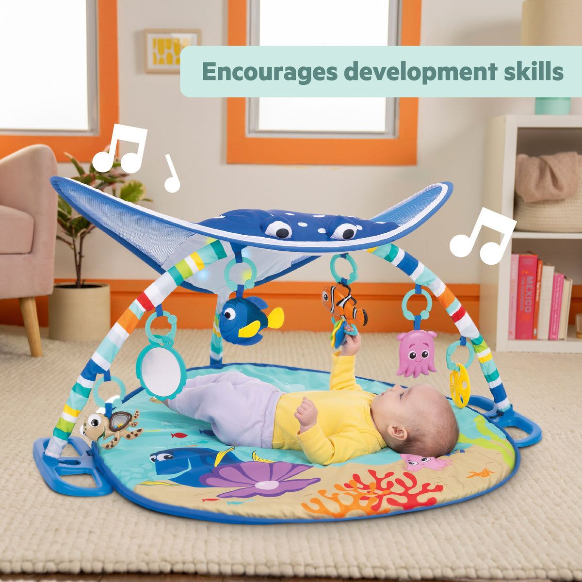 Disney Baby Finding Nemo Mr. Ray Ocean Lights & Music Activity Play Gym