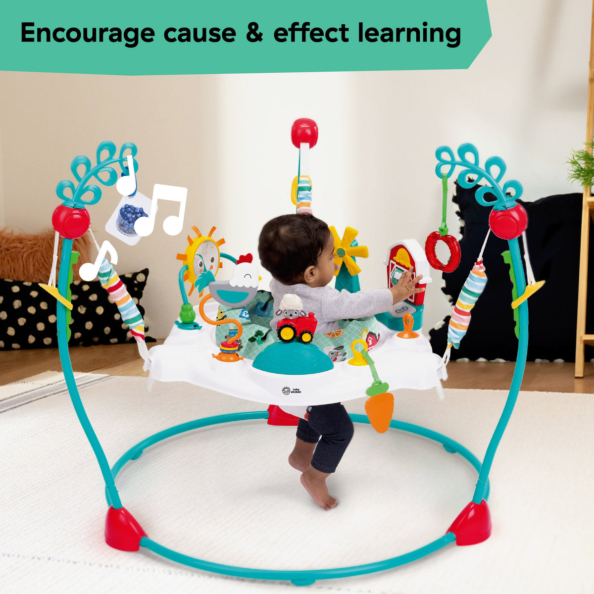 Baby Einstein Farm Explorers Jump & Learn Barnyard 2-in-1 Jumper