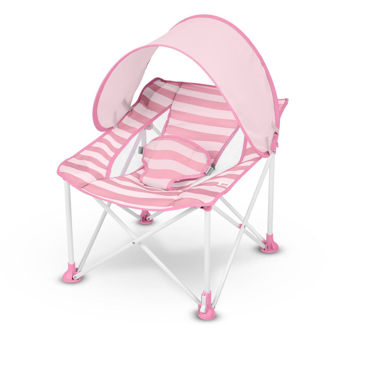Bright Starts Pop 'N Chill Travel Seat, Pink Stripe