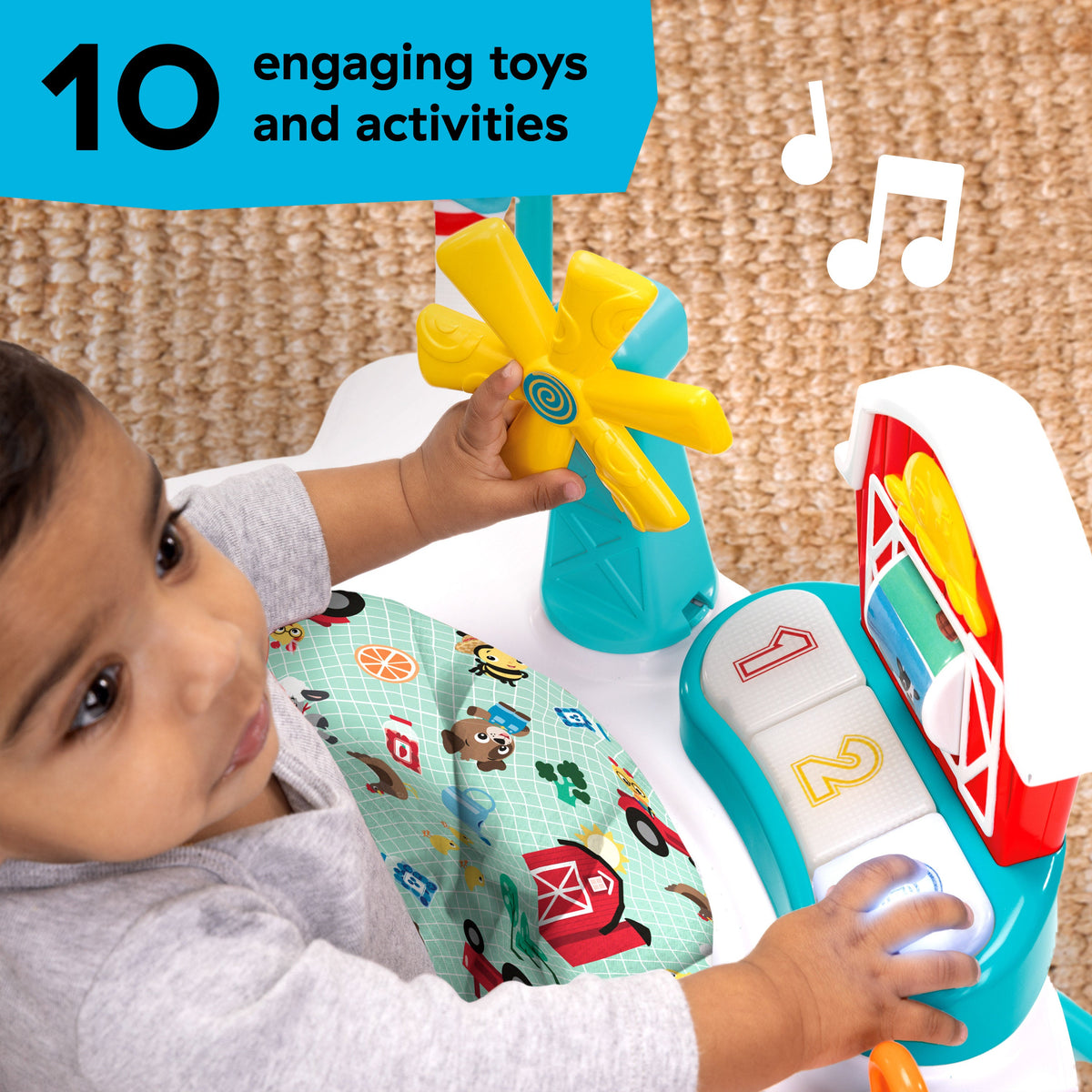 Baby Einstein Farm Explorers Jump & Learn Barnyard 2-in-1 Jumper