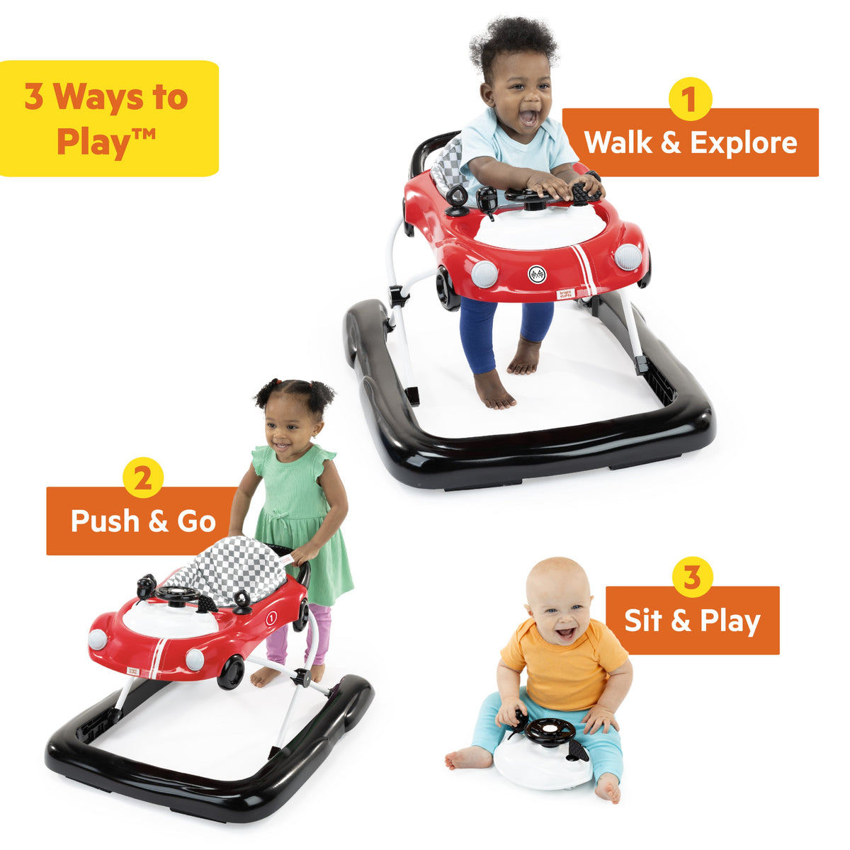 Little Speedster 3-in-1 Car Walker  Red Racer