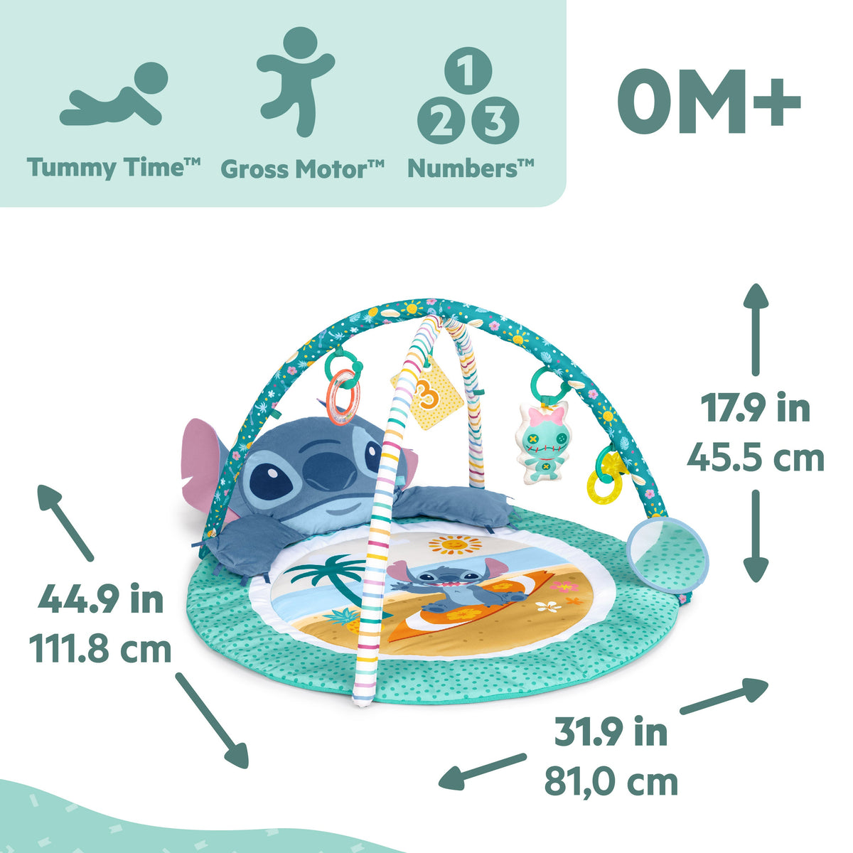 Disney Baby Stitch Party in Paradise Activity Gym, For Newborns and Up