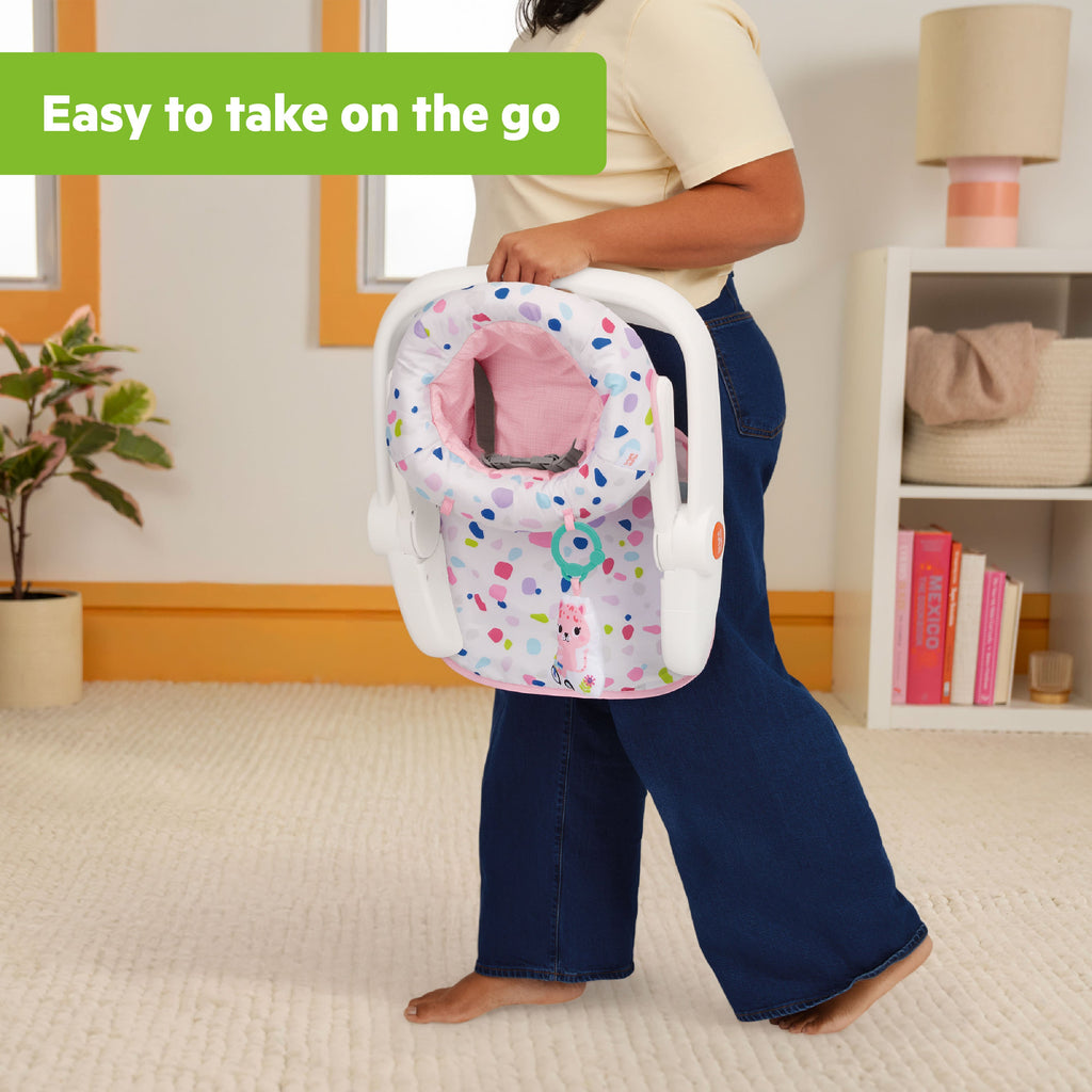 Bright Starts Learn-to-Sit 2-Position Baby Floor Seat with Toys, Unisex, 4-12 Months