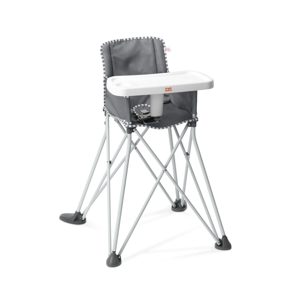 Bright Starts Pop 'N Dine Portable High Chair, Indoor/Outdoor, Grey