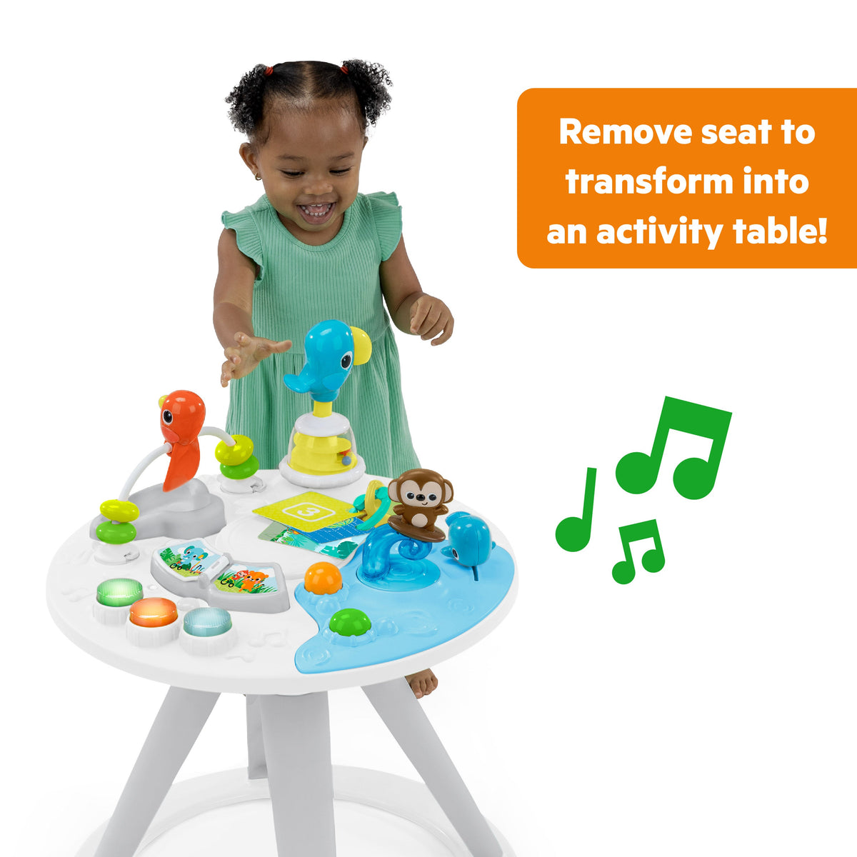 Bright Starts Around We Go 2-in-1 Walk-Around Activity Center & Table, Playful Paradise