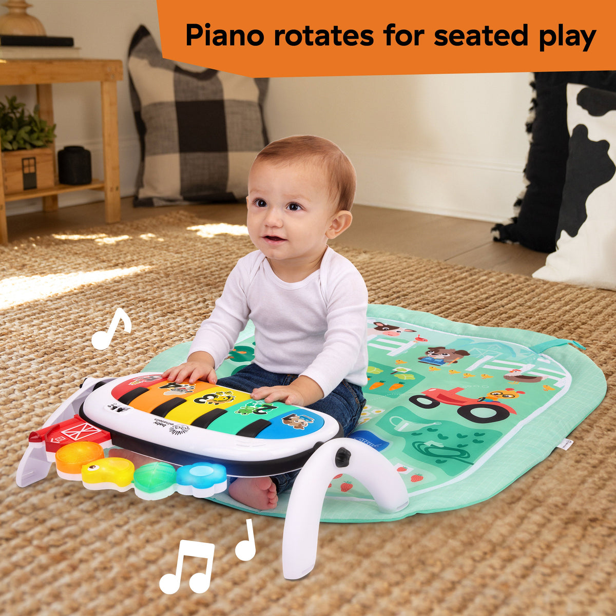 Baby Einstein Farm Explorers 4-in-1 Kickin Tunes Musical Meadow Music & Language Discovery Gym