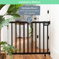The Stairway 48W Series, Pet and Baby Gate, 30'-48' Wide, 32 Tall - Black