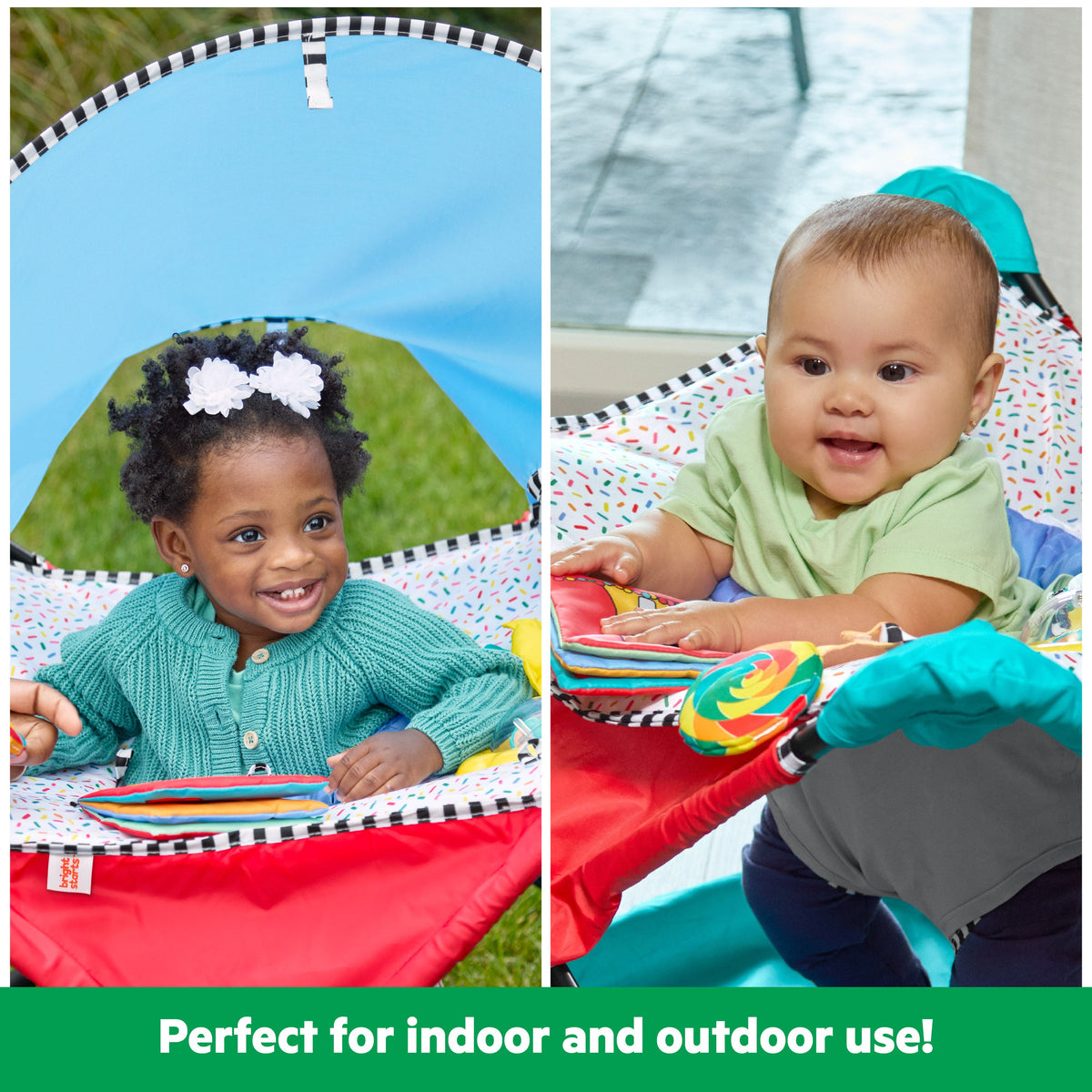 Bright Starts Pop 'N Jump Portable Activity Jumper - Sweet Treats