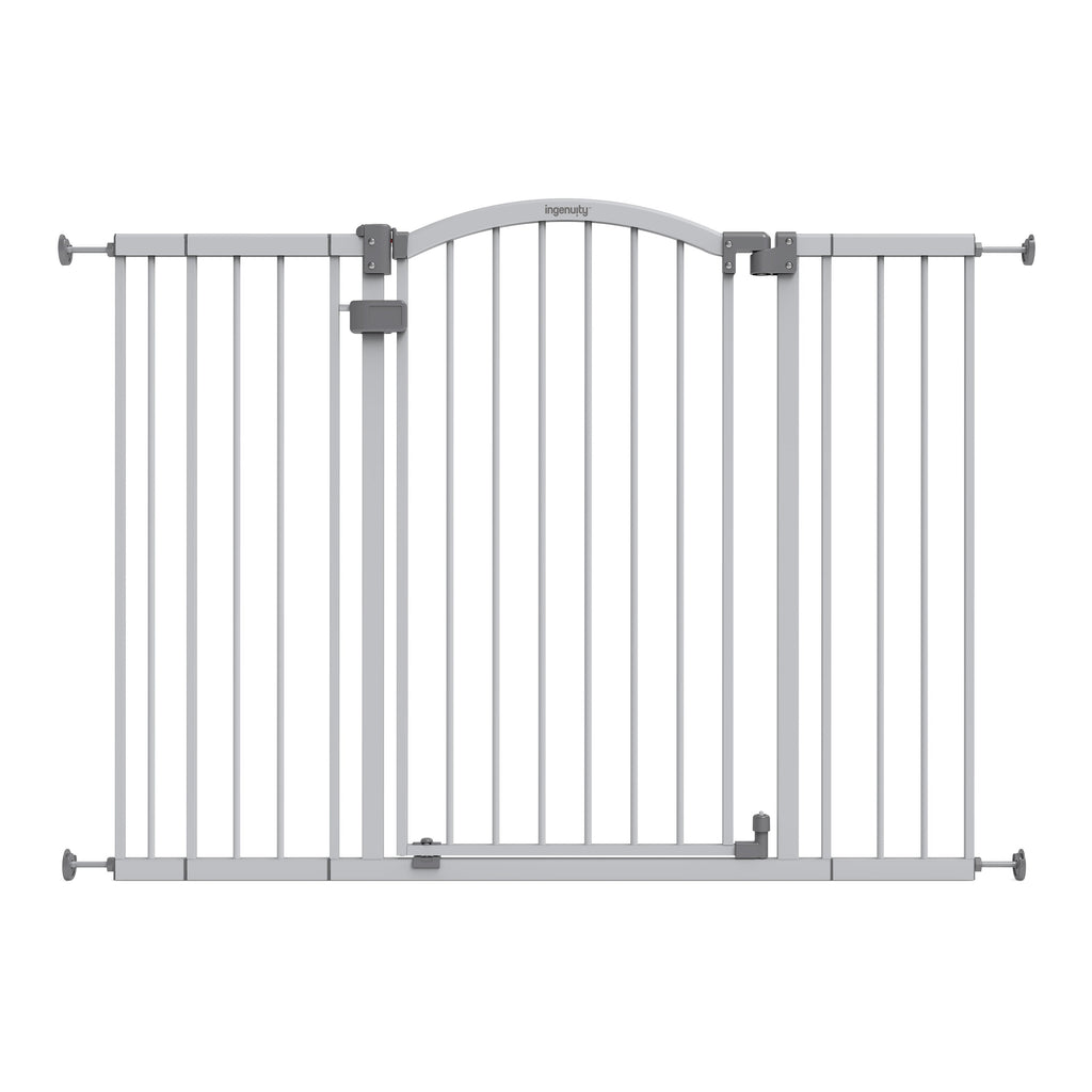 The Thruway 53W Series Pet and Baby Gate, Openings 29.5-53, 38 Tall - Gray