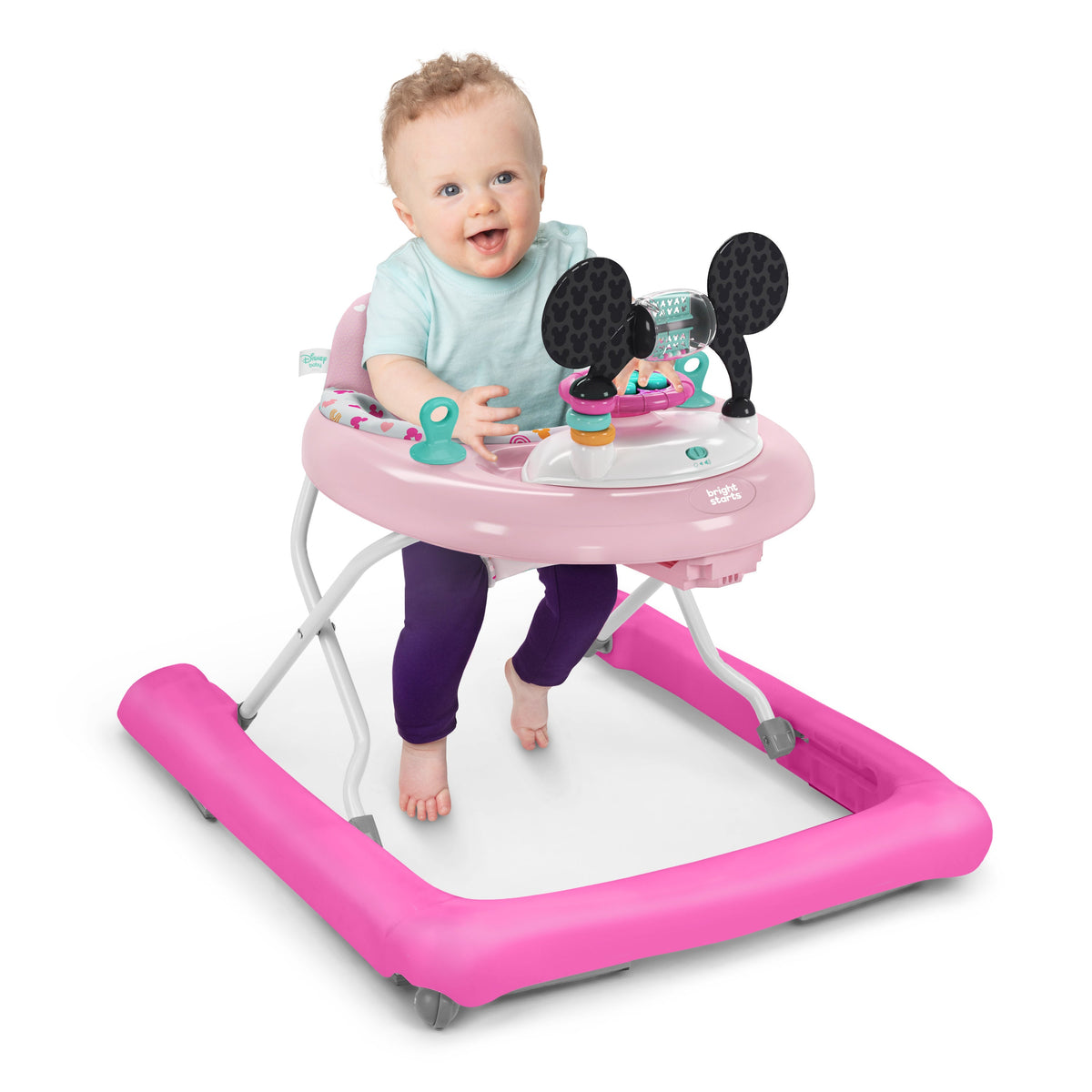 Disney Baby MINNIE MOUSE Tiny Trek Walker, Forever Besties, 2-in-1 Walker by Bright Starts