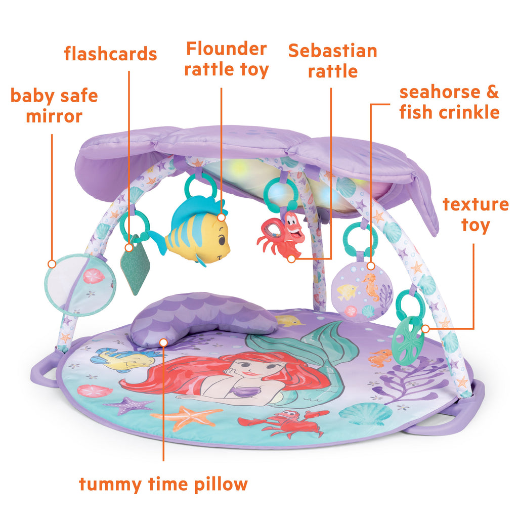 Bright Starts The Little Mermaid Twinkle Trove Light-Up Musical Baby Activity Gym