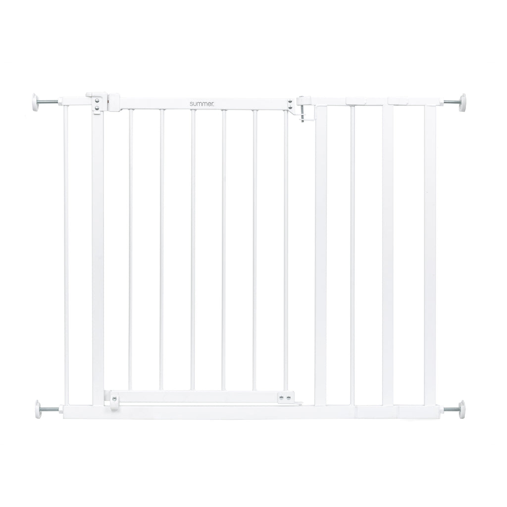 Everywhere Extra Wide Walk-Thru Pet and Baby Gate, Openings 28.75-39.75 Wide - White