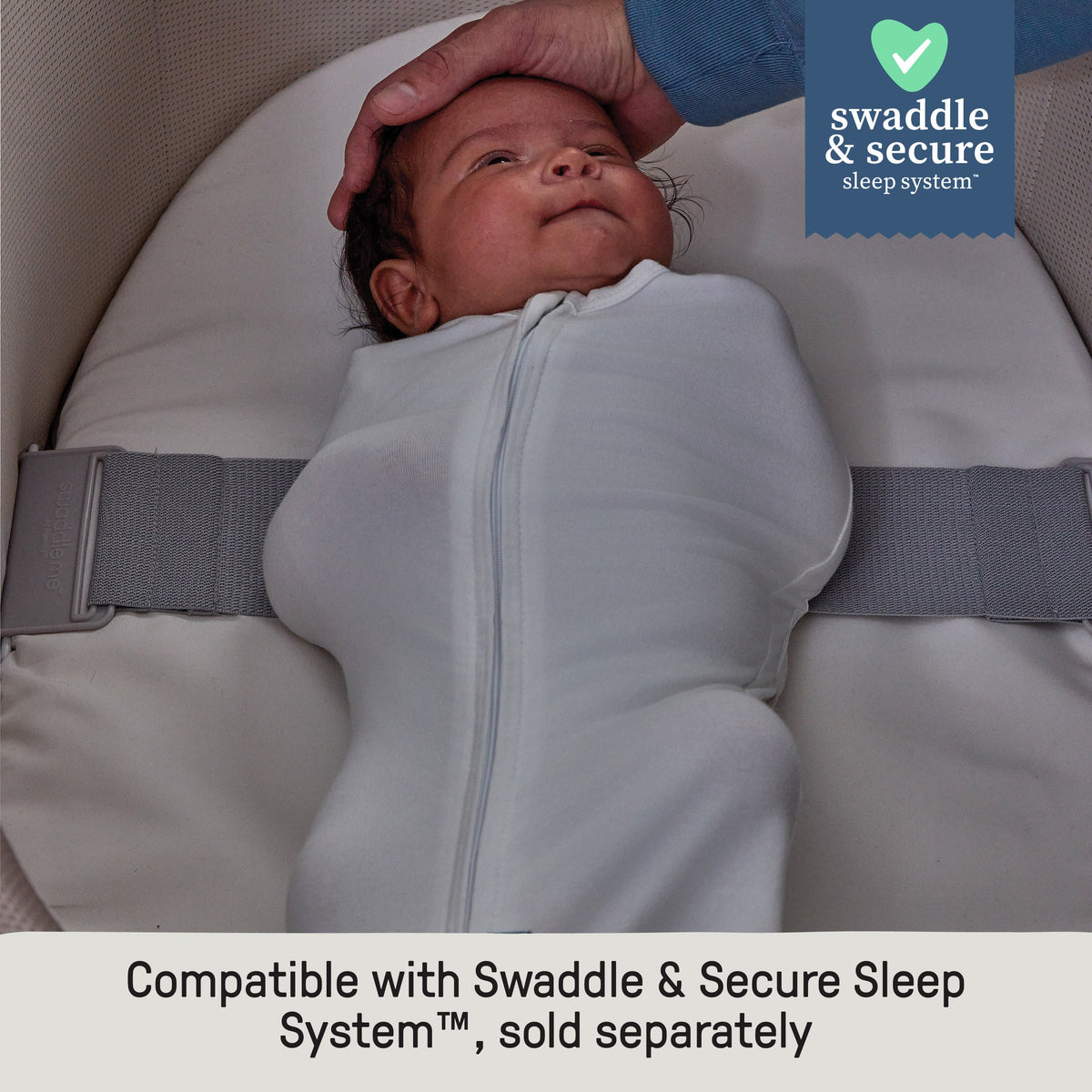 Ingenuity Snooze & Stow Easy-Folding Bassinet with Sound, Light & Vibration - Luxe Evergreen