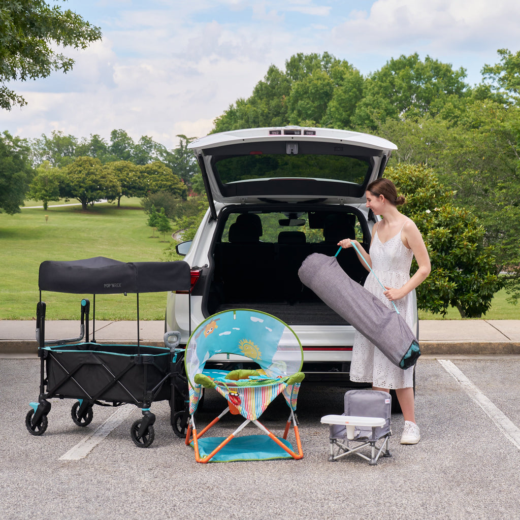 Summer by Ingenuity Pop 'N Ride Stroller Wagon - Black & Teal