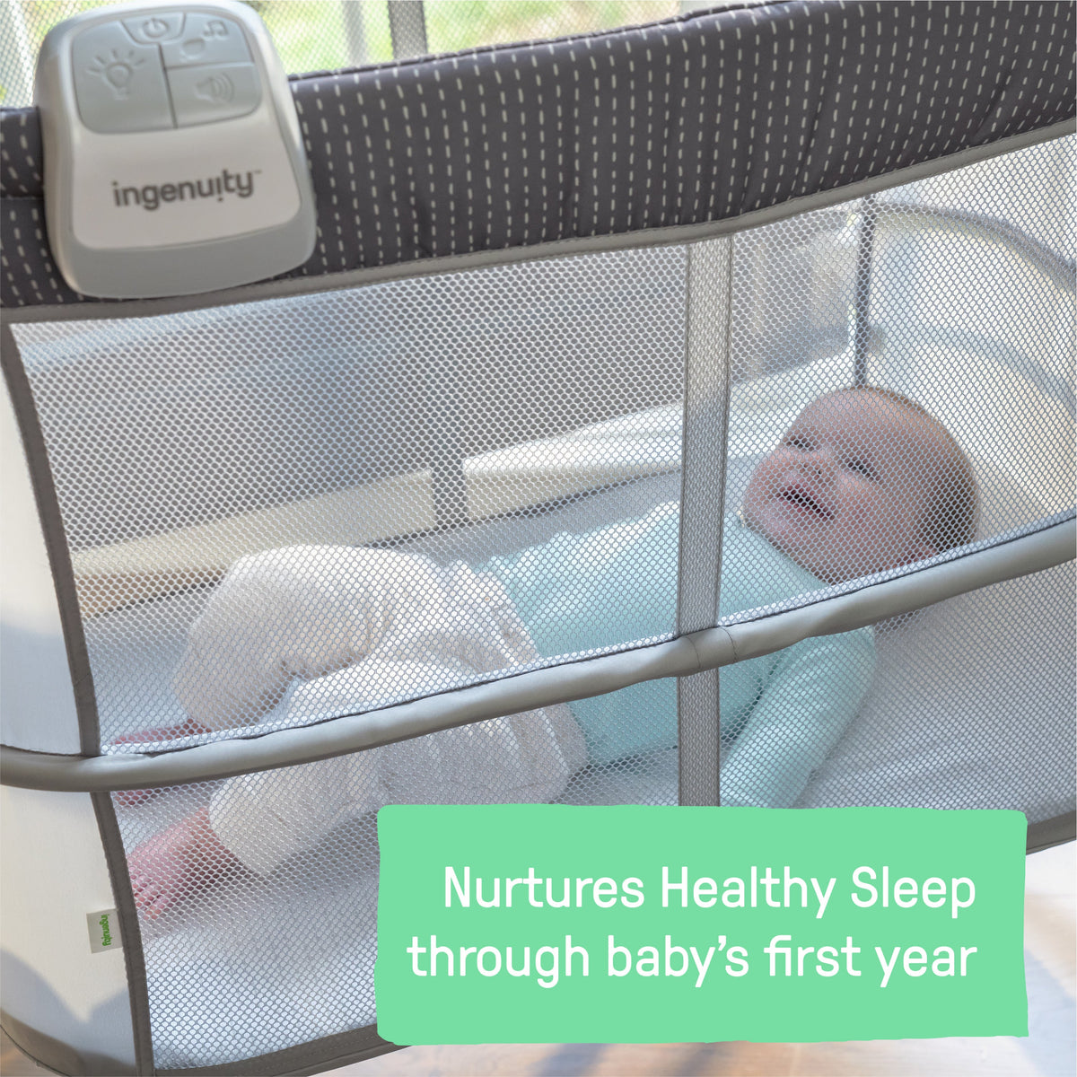 Dream & Grow Bedside Bassinet- Handstitch