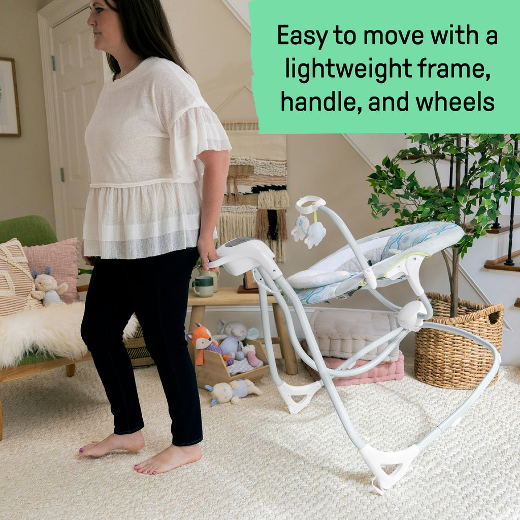 Ingenuity SimpleComfort Multi-Direction Compact Vibrating Baby Swing, Everston