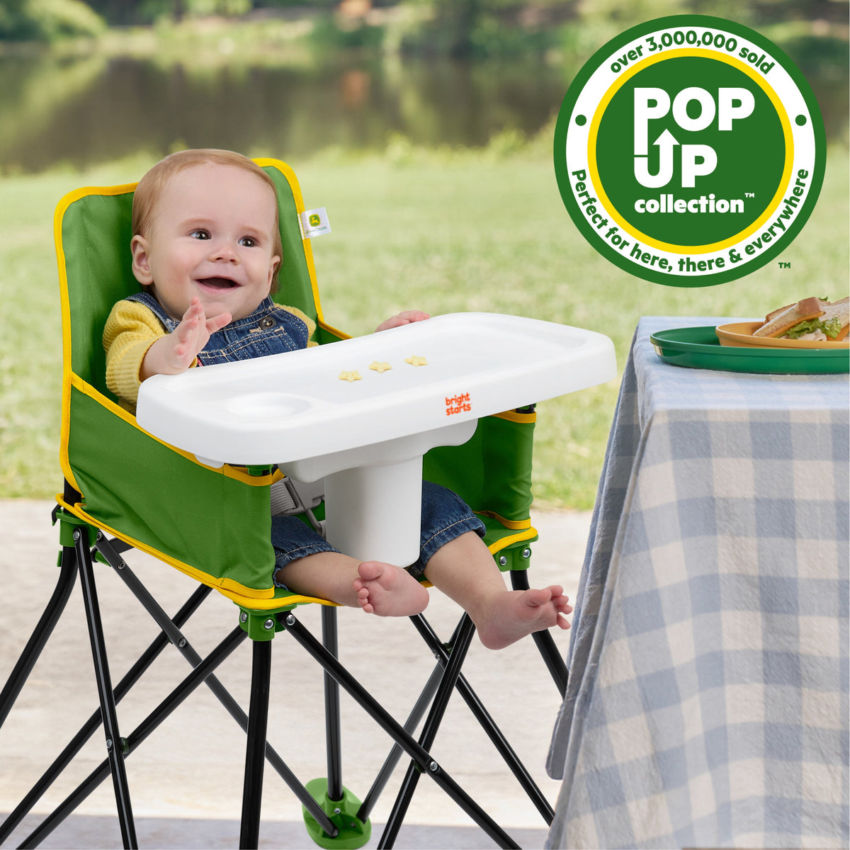 Bright Starts John Deere Pop N Dine Portable High Chair