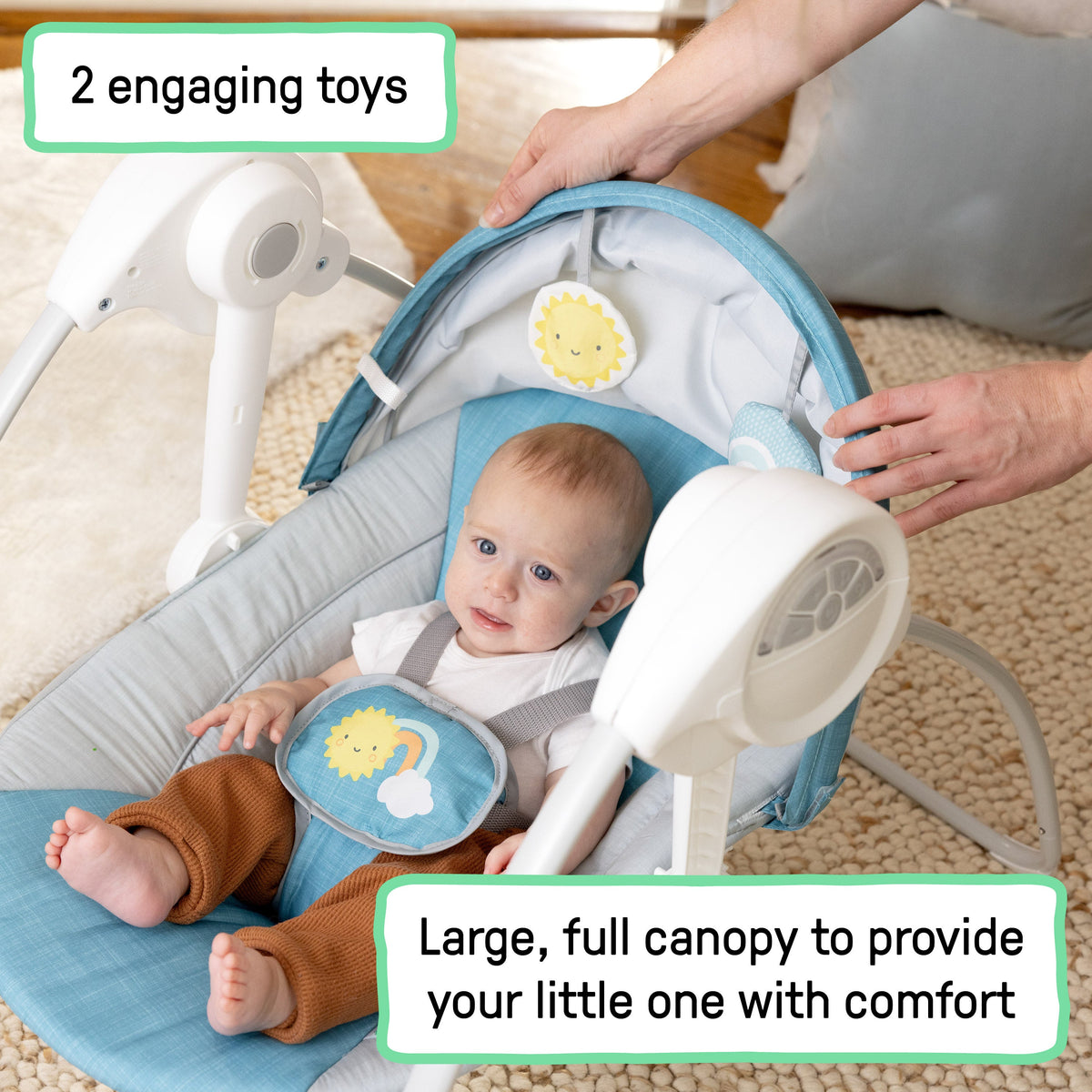 Sun Valley Canopy Portable Swing- Teal