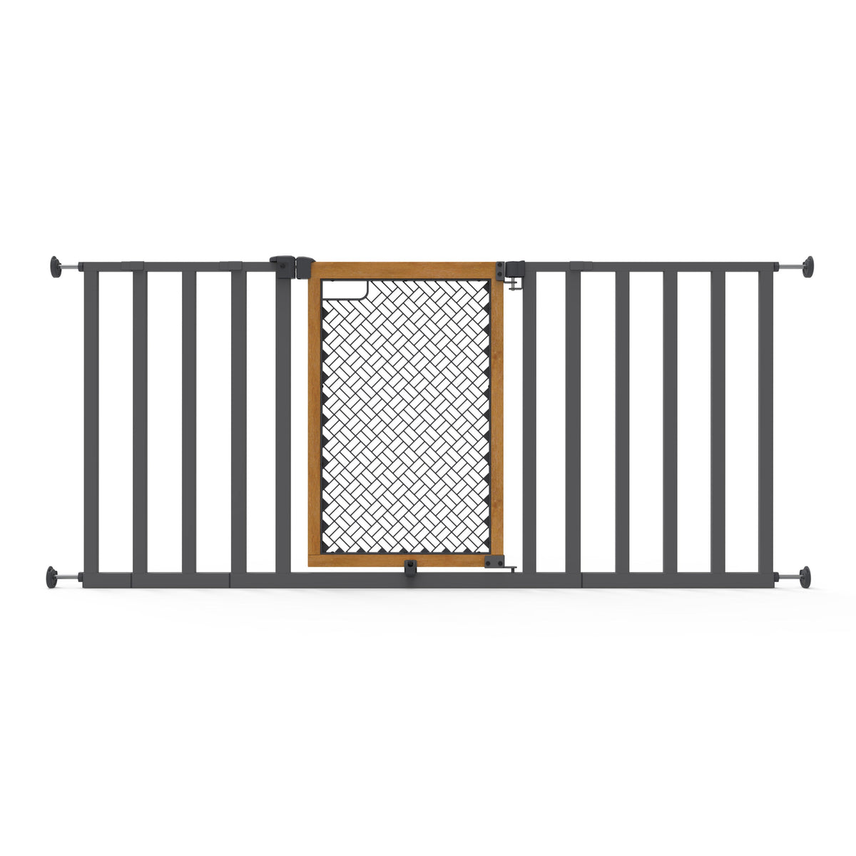 The Thruway 60XW Series Extra Wide Safety Pet and Baby Gate, 30-60 Wide, 26 Tall  Honey Oak