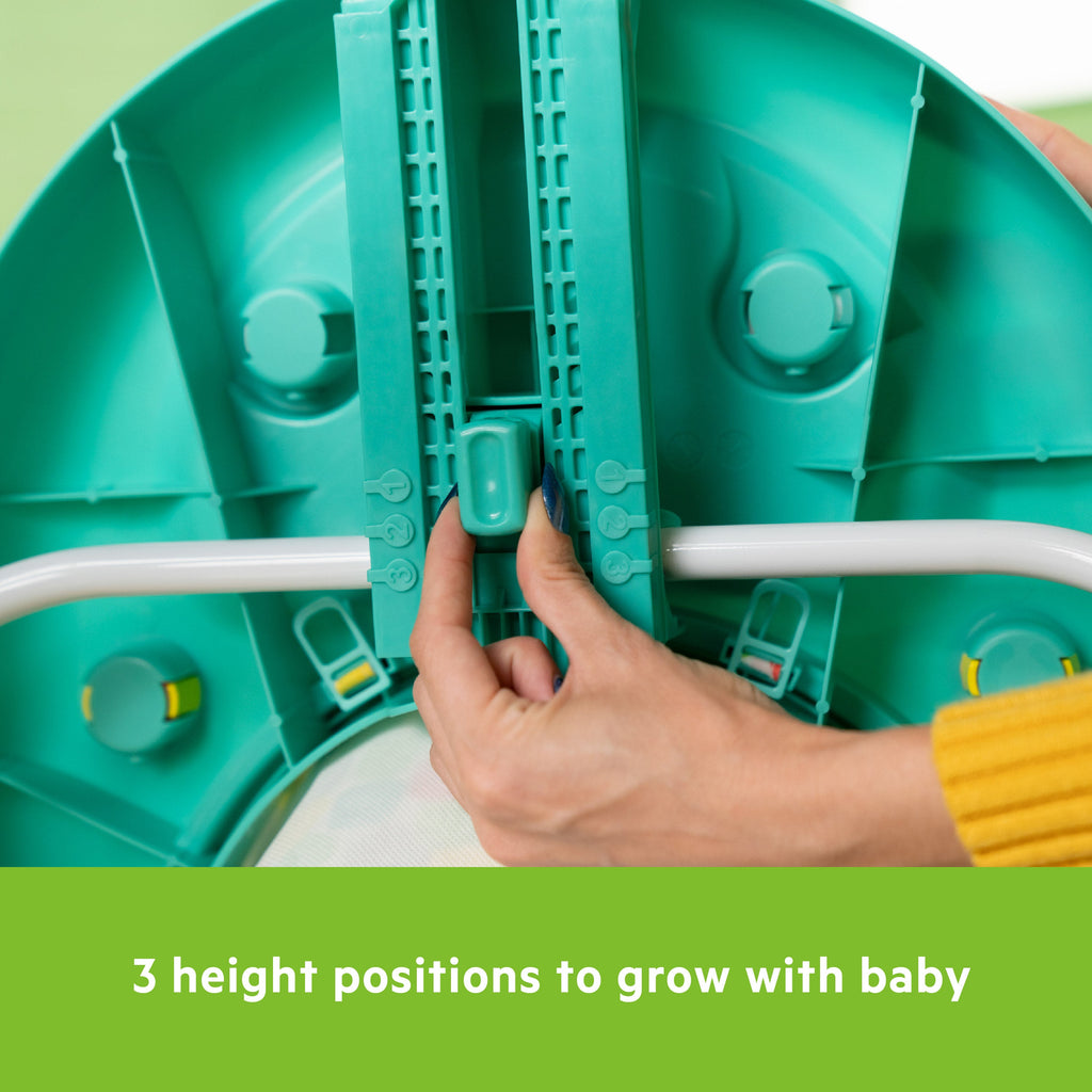 Bright Starts Wanderlights 2-in-1 Baby Walker, Blue Green