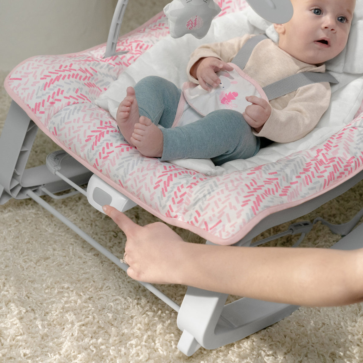 Ingenuity Keep Cozy 3-in-1 Grow with Me Baby Bouncer, Rocker & Toddler Seat, Lily