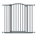 Extra Tall Decor Safety Gate, Openings 28-38.25 Wide, 26 Tall - Gray