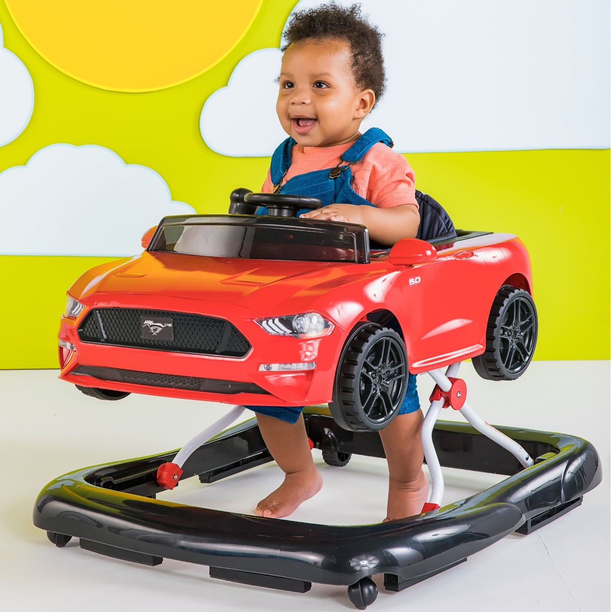 Ford Mustang 4-in-1 Red Baby Activity Walker with 4 Ways to Play