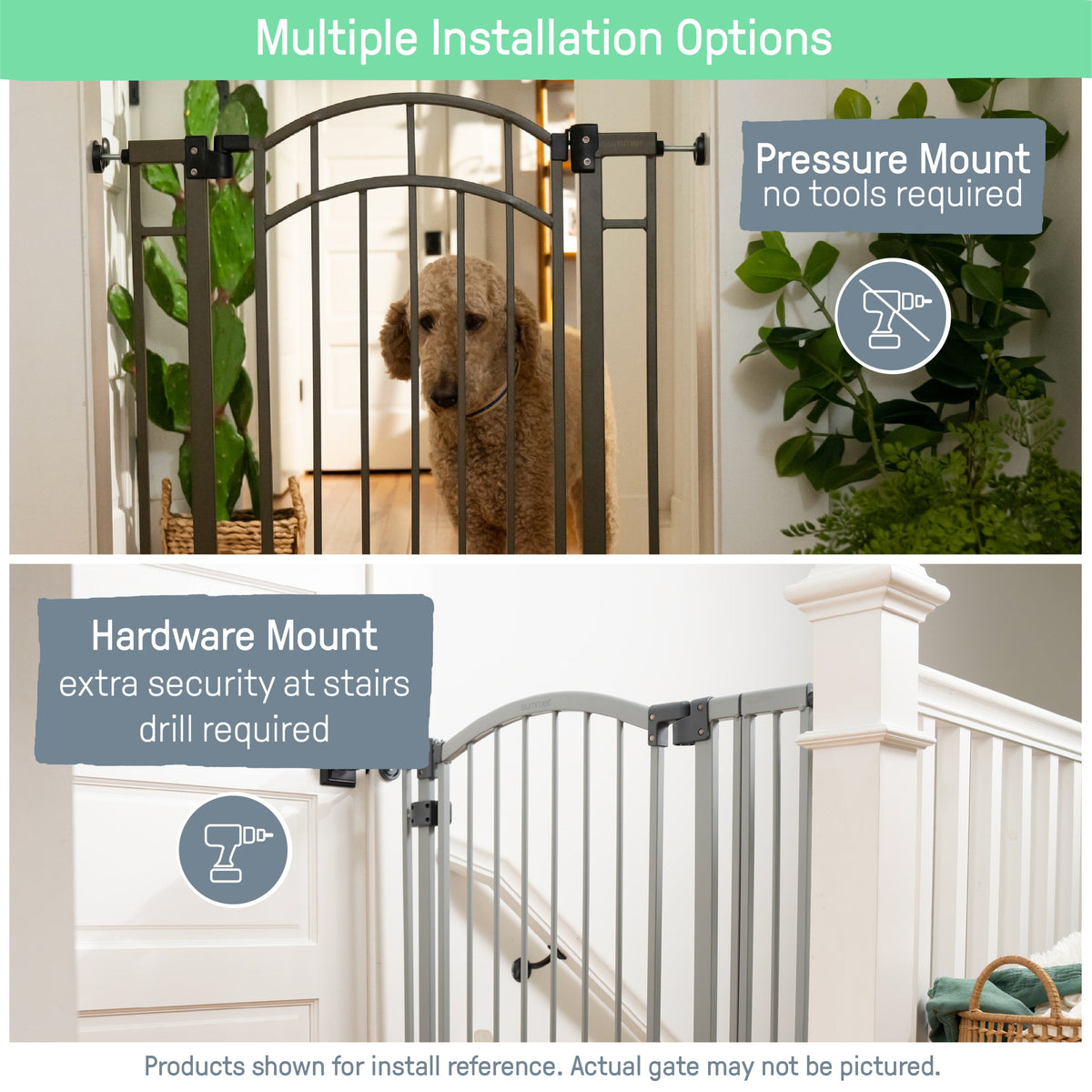 Extra Tall Dcor Safety Pet and Baby Gate, Openings 28.75- 39.75 Wide, 36 Tall - Black