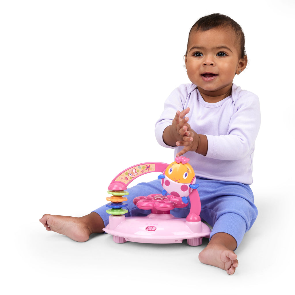 Bright Starts JuneBerry Walk-A-Bout Baby Walker with Easy Fold Frame