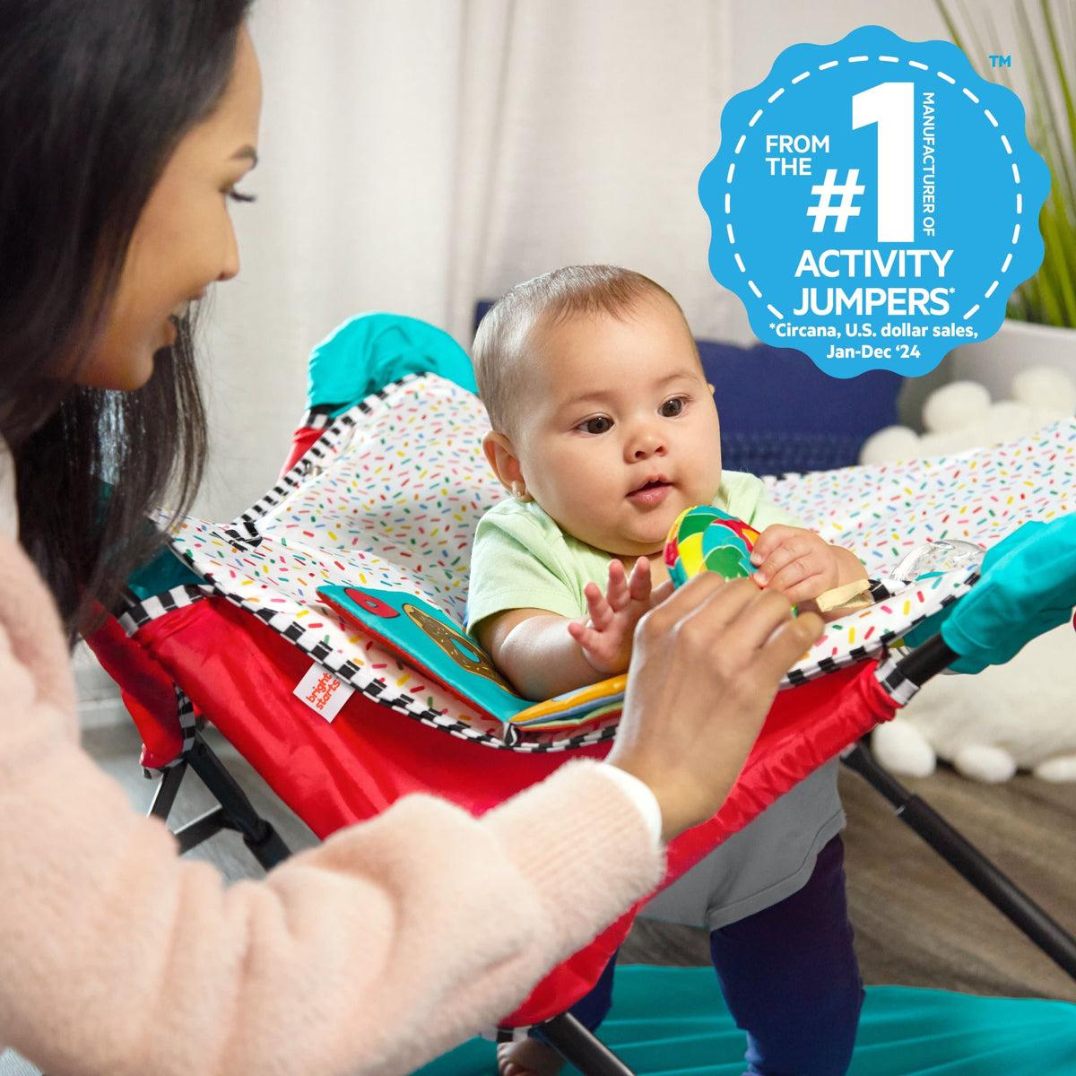 Bright Starts Pop 'N Jump Portable Activity Jumper - Sweet Treats