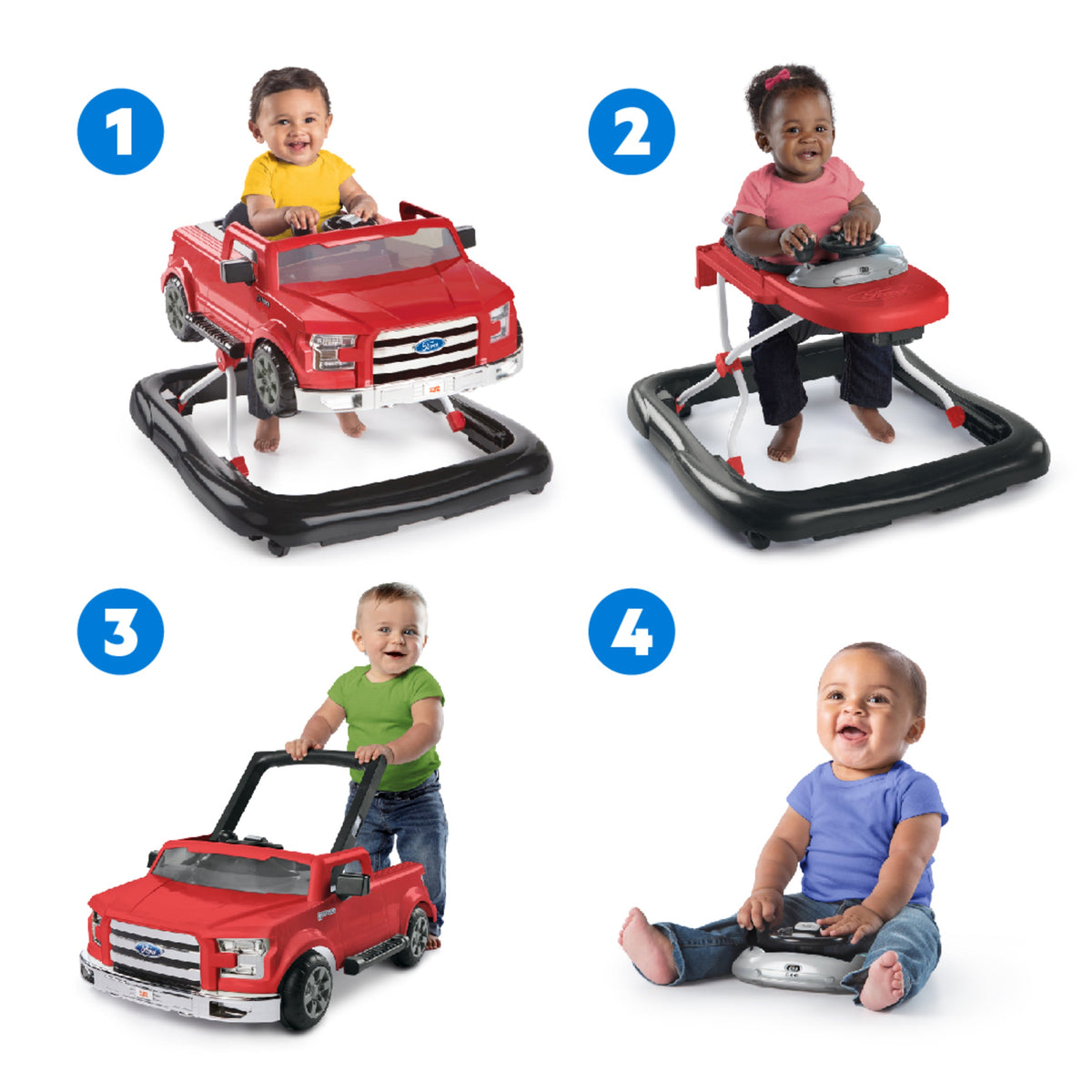 Ford F-150 Ways to Play Walker - , 4-in-1 Walker - Rapid Red