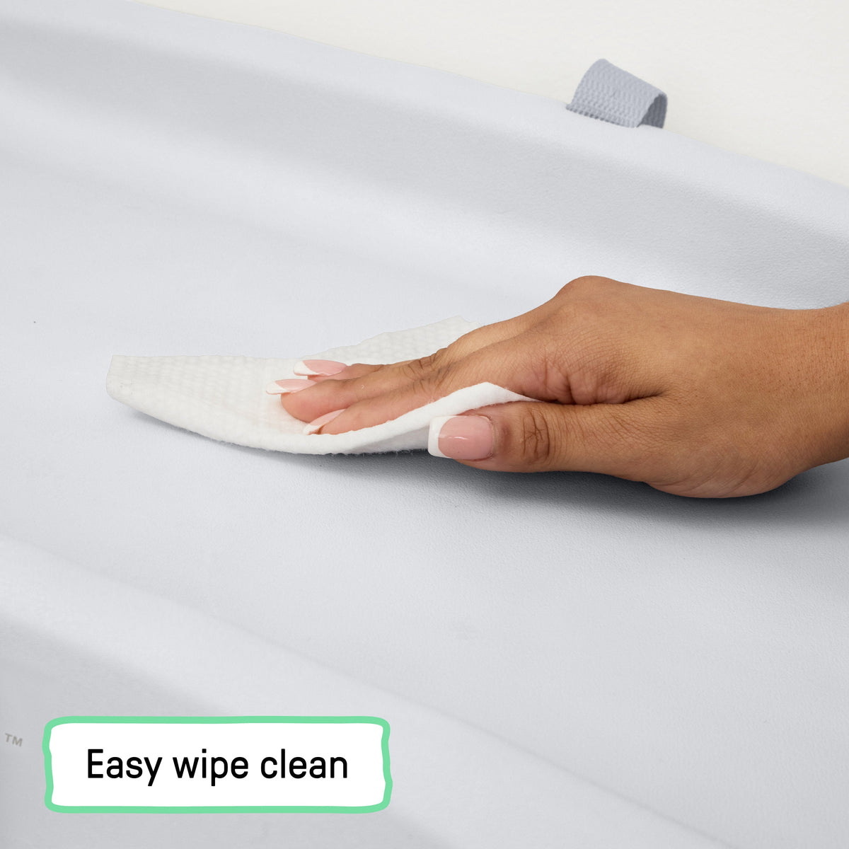 Ingenuity Comfy Clean Changing Pad with Safety Strap and Quick-Release Buckle - Grey