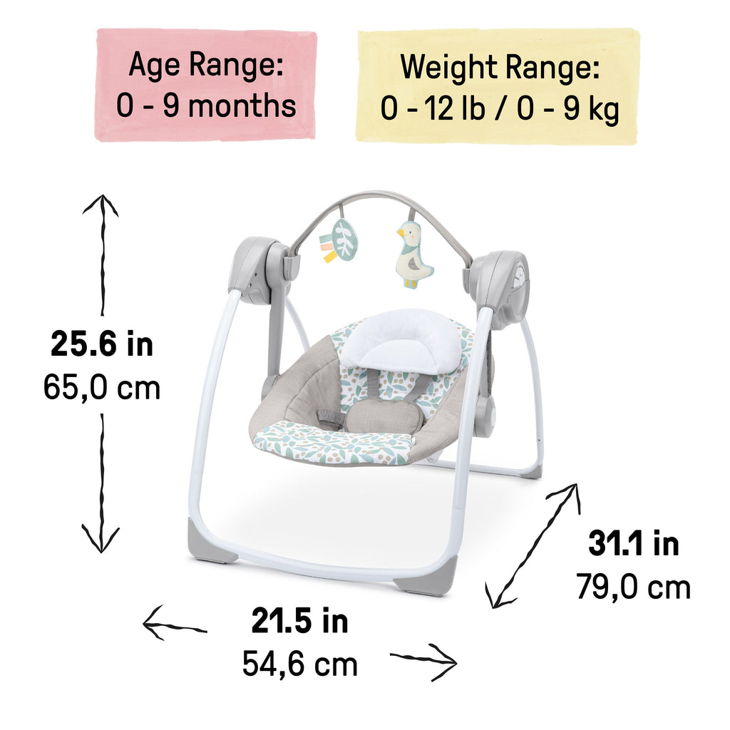 Ingenuity Comfort 2 Go Portable Swing - Endless Bloom
