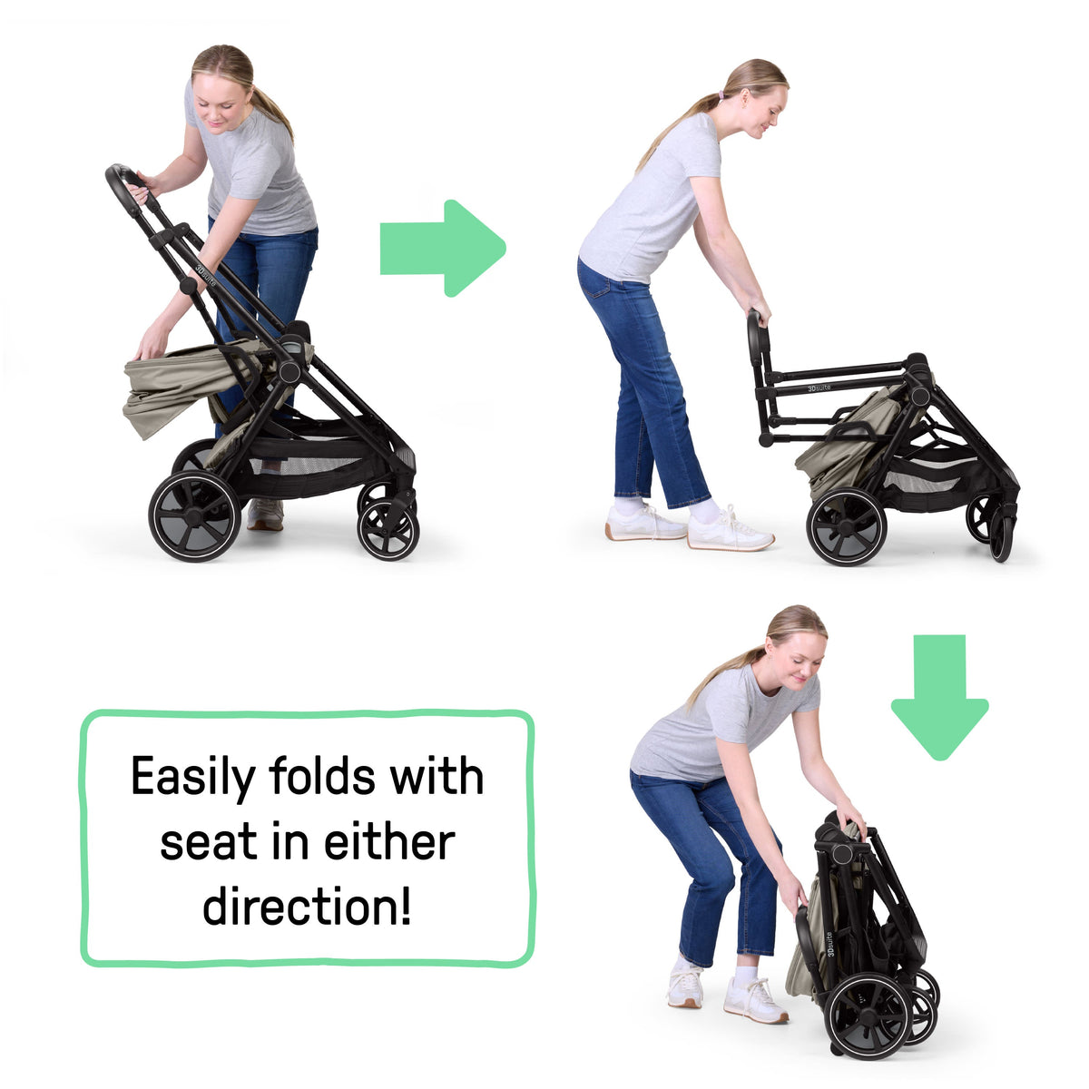 Ingenuity 3DSuite Modular Stroller with Reversible Seat, One-Hand Fold, Car Seat Compatible & Extra-Large Storage - Cashew