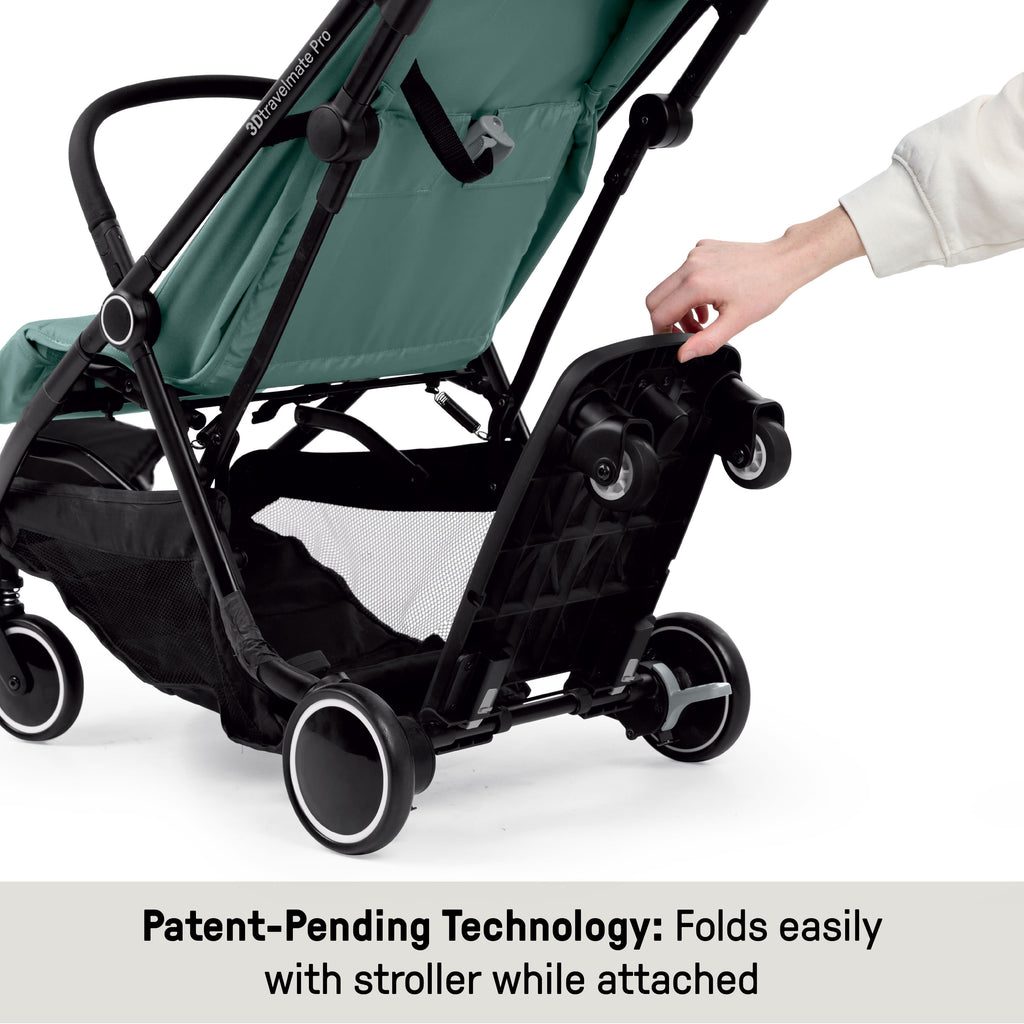 Ingenuity FoldAway Ride-On Board with Removable Seat, Standing or Seated Ride, Folds with Stroller
