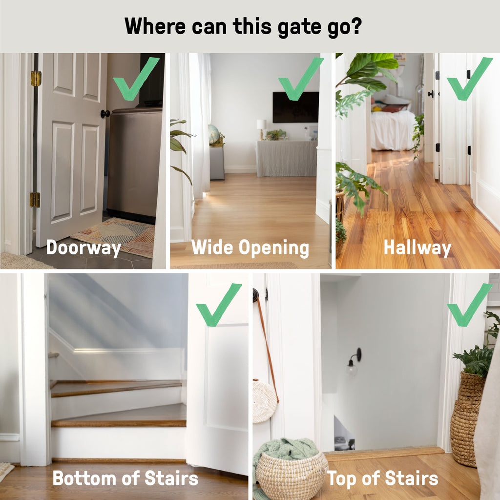 The Thruway 53W Series Pet and Baby Gate, Openings 29.5-53 Wide, 38 Tall - White