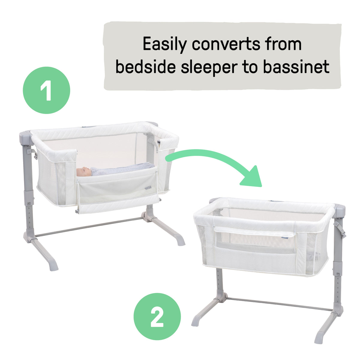 DreamSecure 2-in-1 Co-Sleeping Bassinet