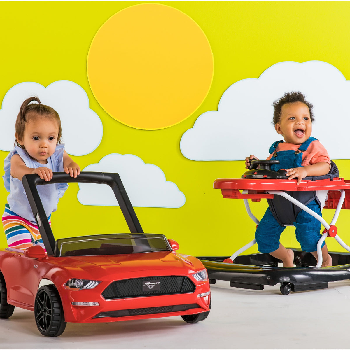 Ford Mustang 4-in-1 Red Baby Activity Walker with 4 Ways to Play