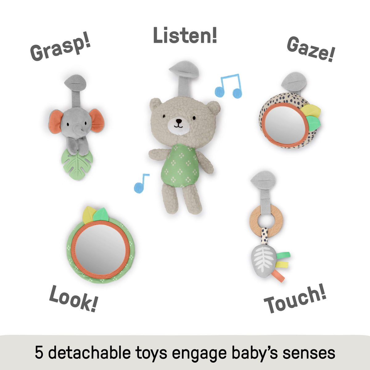 Ingenuity Every Season Plush Lambswool Baby Play Gym - Natural
