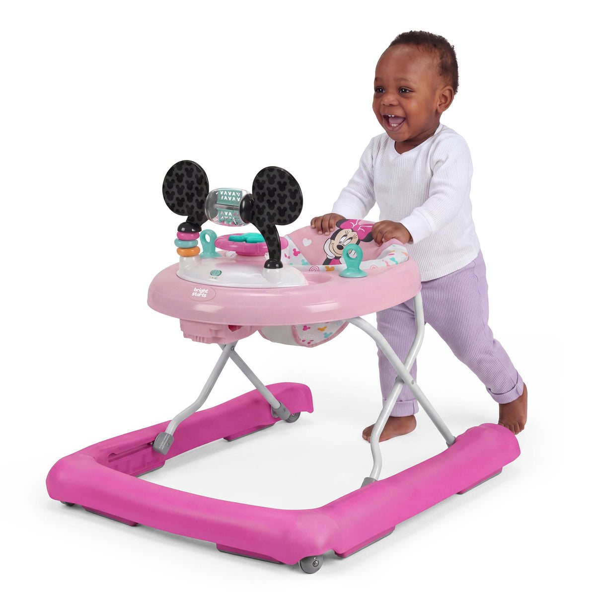 Disney Baby MINNIE MOUSE Tiny Trek Walker, Forever Besties, 2-in-1 Walker by Bright Starts