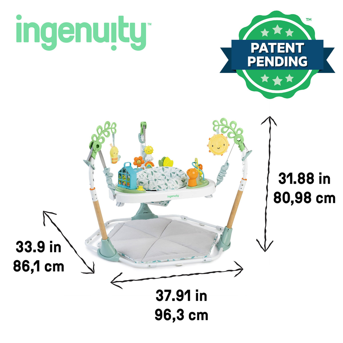 Ingenuity Tummy-to-Toes 6-in-1 Milestone Center, For Ages 0-48 Months