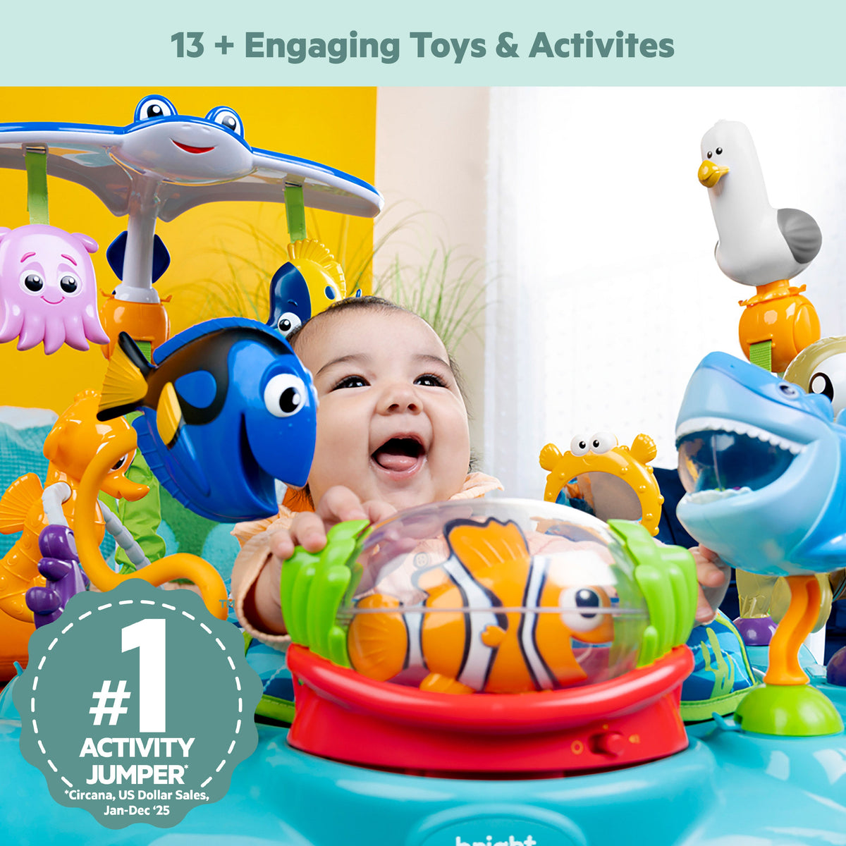 Disney Baby Finding Nemo Sea of Activities Baby Activity Jumper