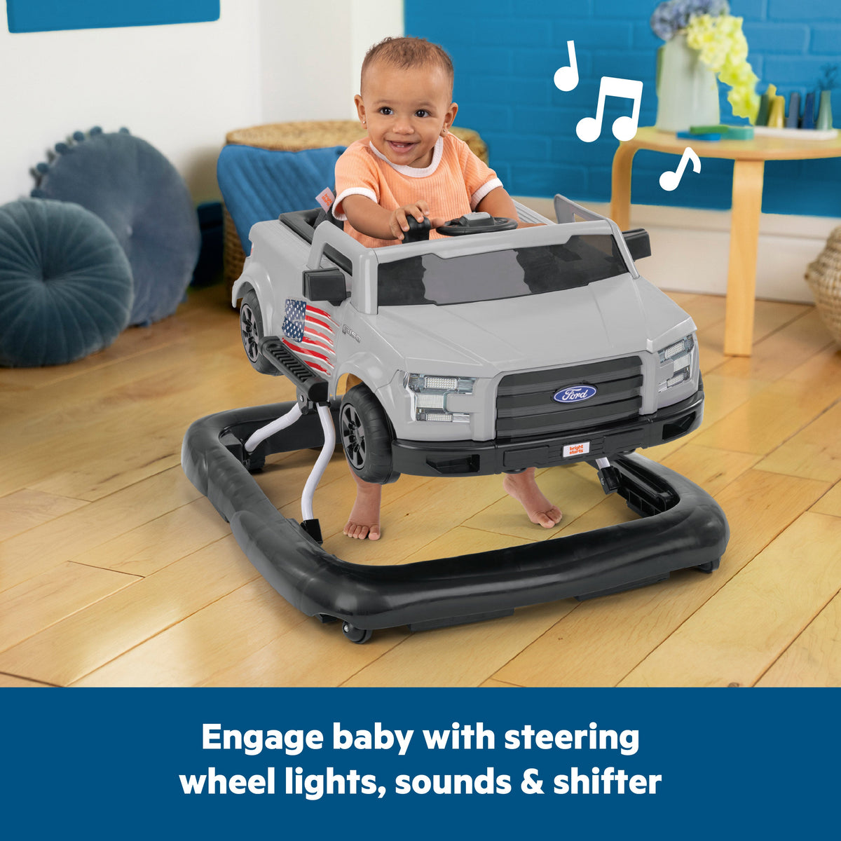 Bright Starts Ways to Play Walker - Ford F-150, All American, 4-in-1 Walker