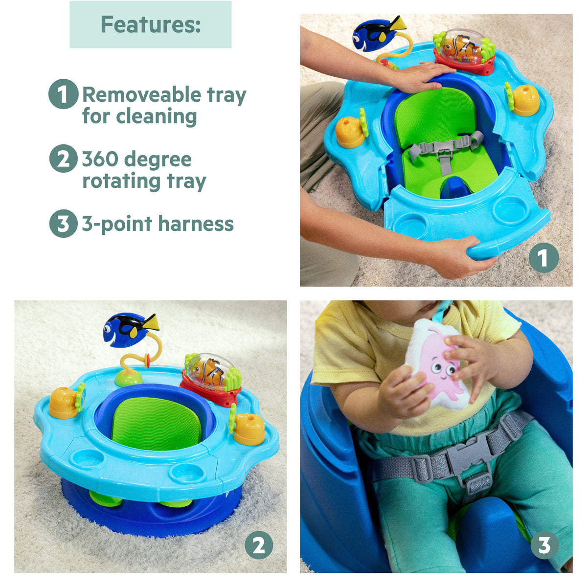 Bright Starts Disney Baby Finding Nemo SuperSeat 3-in-1 Seat
