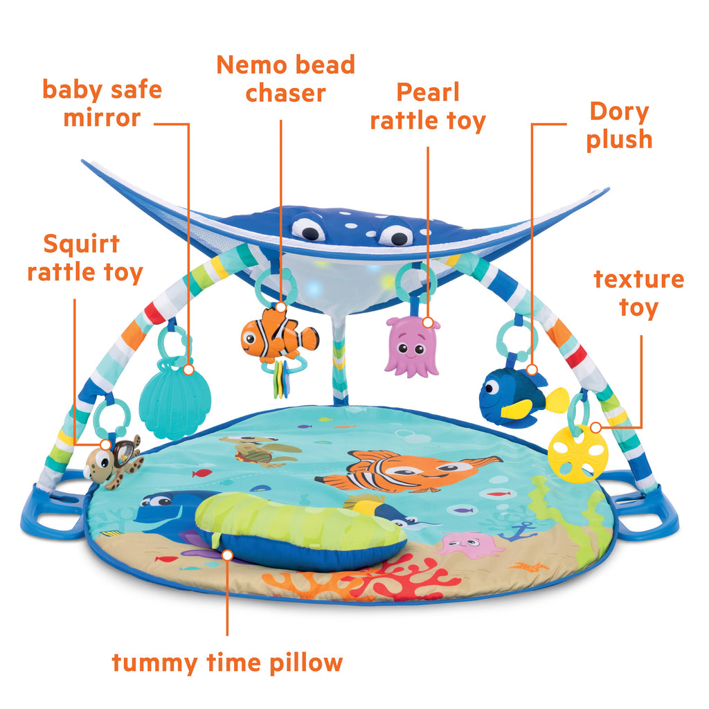 Disney Baby Finding Nemo Mr. Ray Ocean Lights & Music Activity Play Gym