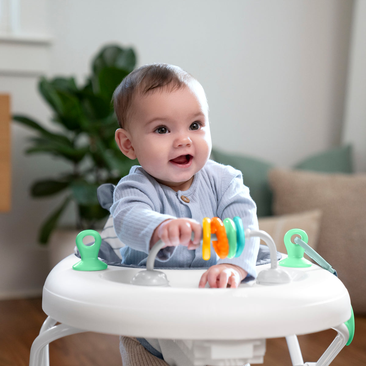 Ingenuity Smooth Strides Activity Walker - Chambray